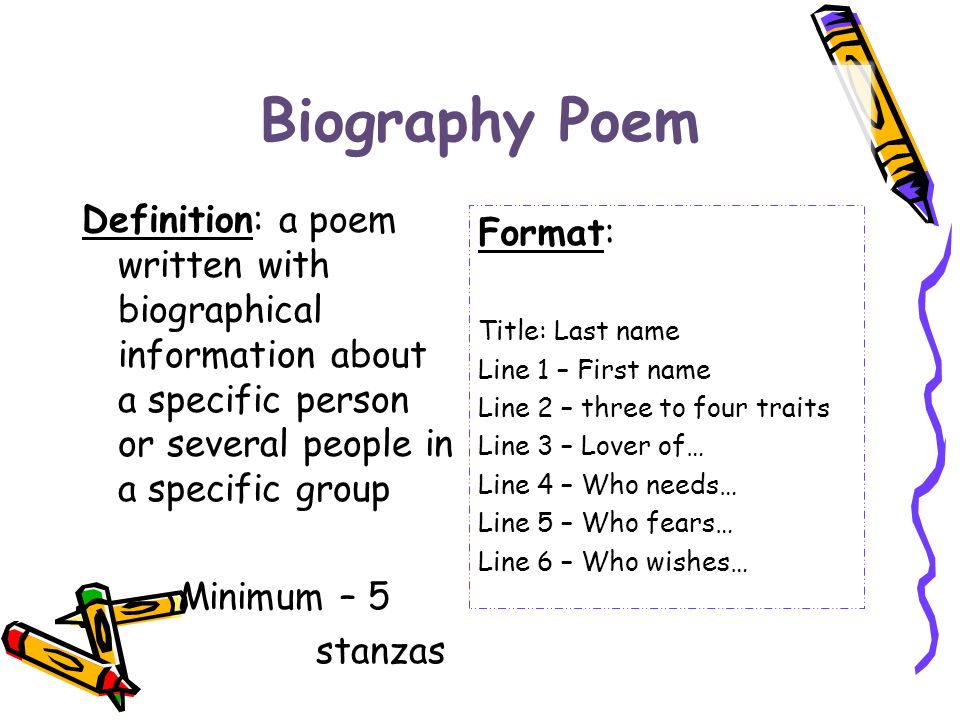 Biography forms