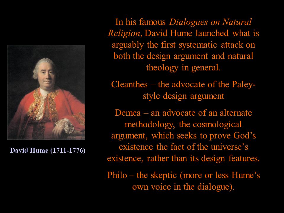 an analysis of cleanthes argument in dialogues concerning natural religion by david hume an analysis of cleanthes argument in dialogues concerning natural religion by david hume