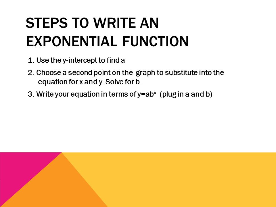 Writing Equations Of Exponential Functions Tessshlo How To Find Exponential Equations Talkchannels