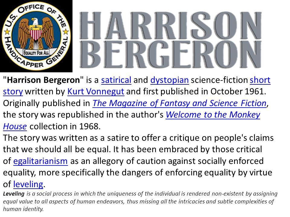 harrison bergeron analysis harrison bergeron analysis