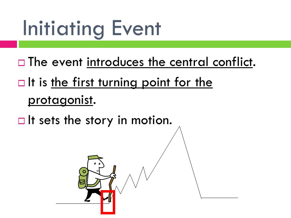 Initiating Event  The event introduces the central conflict.