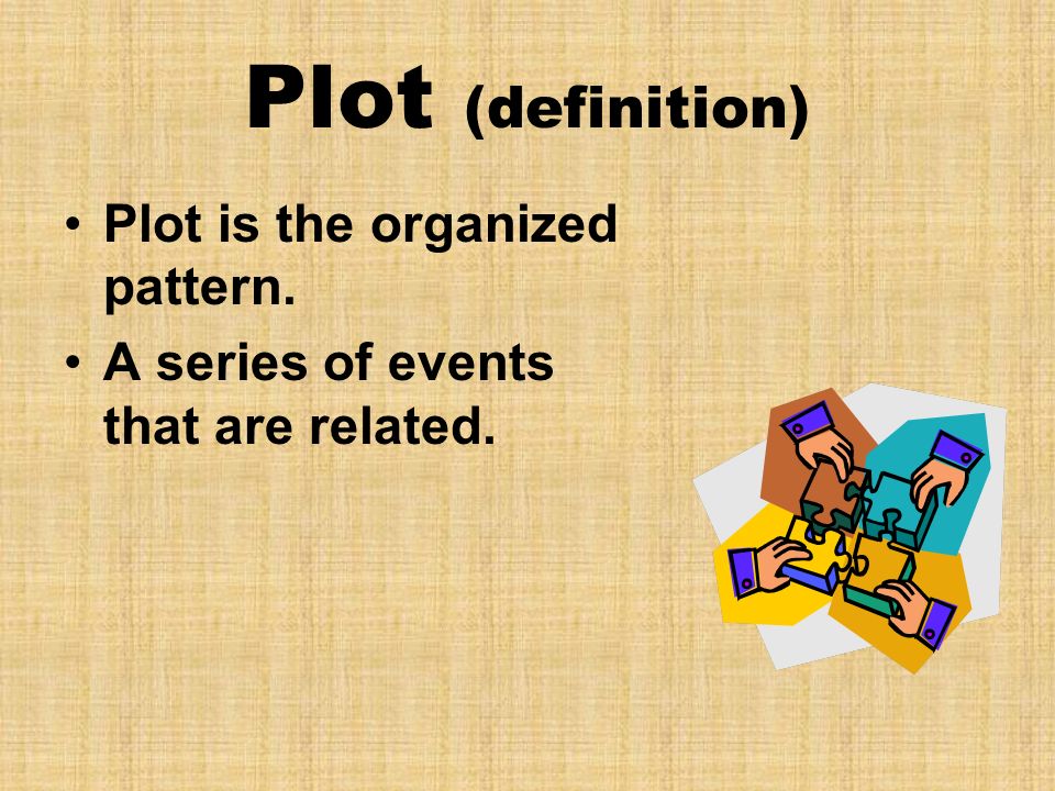 Plot (definition) Plot is the organized pattern. A series of events that are related.