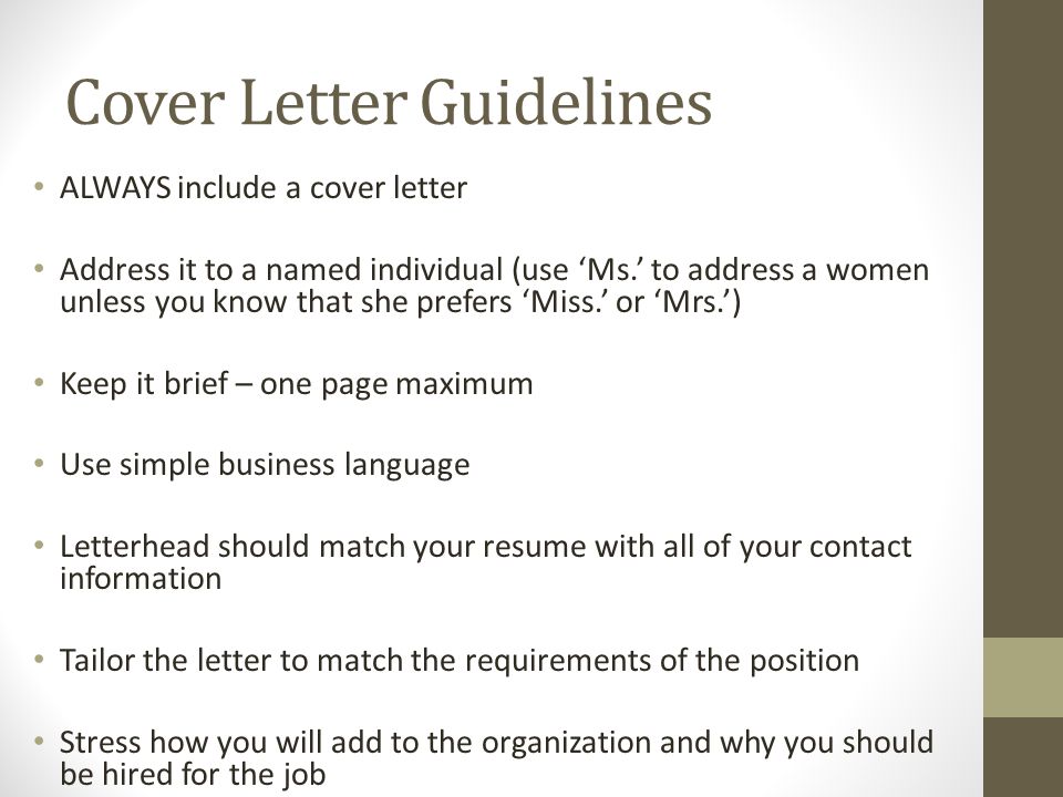 Addressing cover letter mrs ms