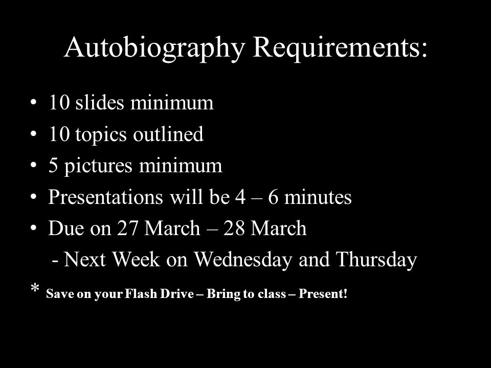autobiography powerpoint template