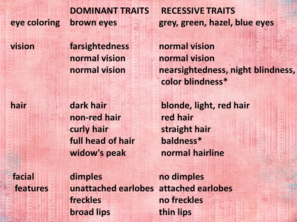 Is Blonde Hair Recessive Or Dominant Gene Dominant Recessive Genes Red Hair Best Style 2017