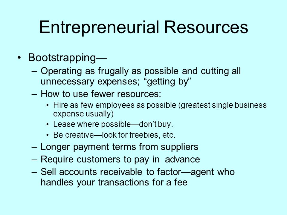entrepreneurial resources