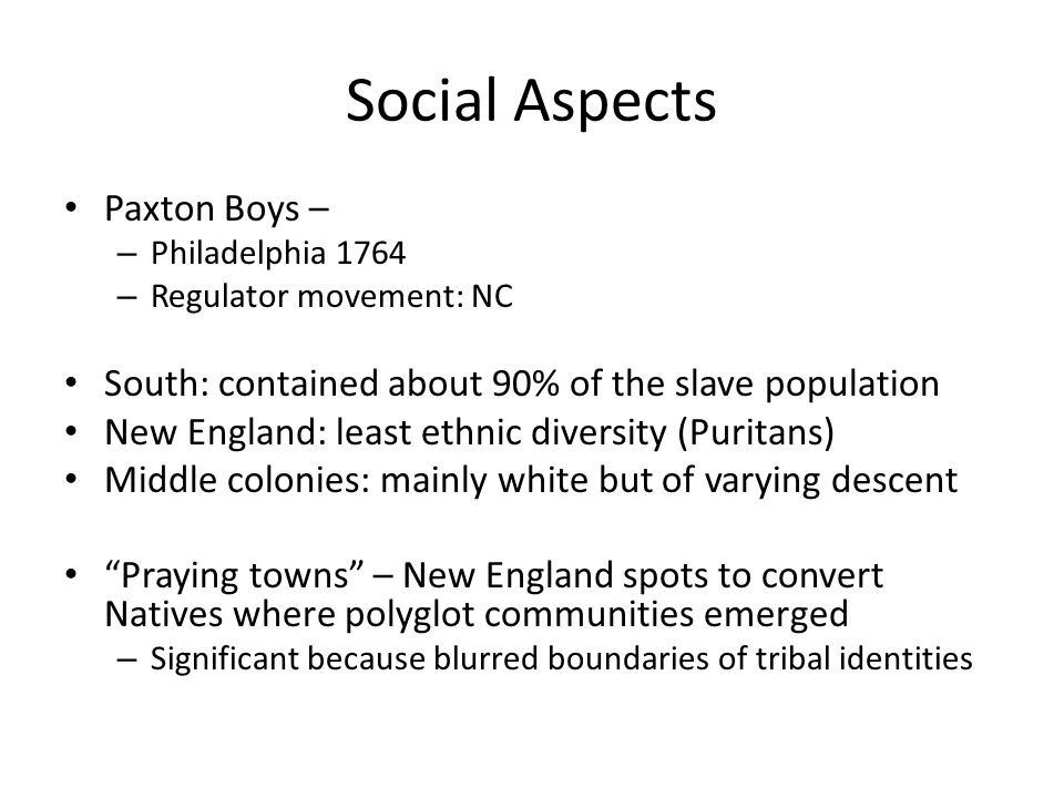 new england colonies social