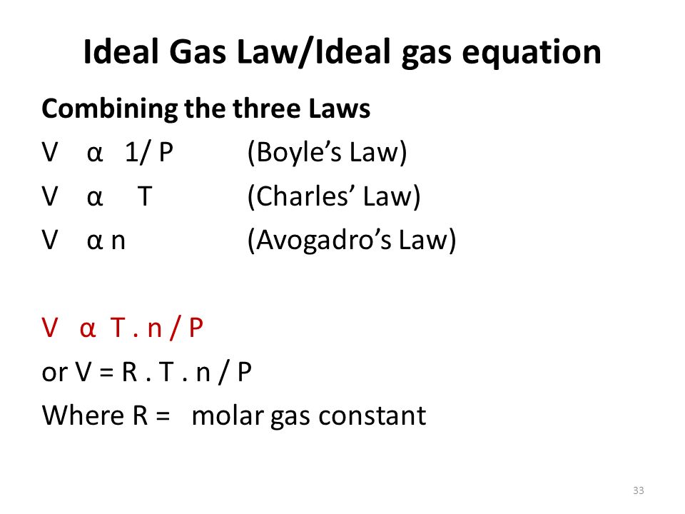 Chapter 5 The Gaseous State Bushra Javed Chm Ppt Download Ideal Gas Law Equation Combining The Three Laws V α 1 P