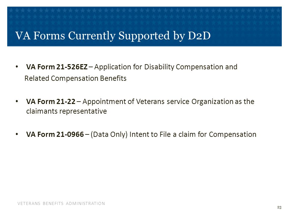 veterans benefits administration october 2015 stakeholder enterprise va form 21 0966