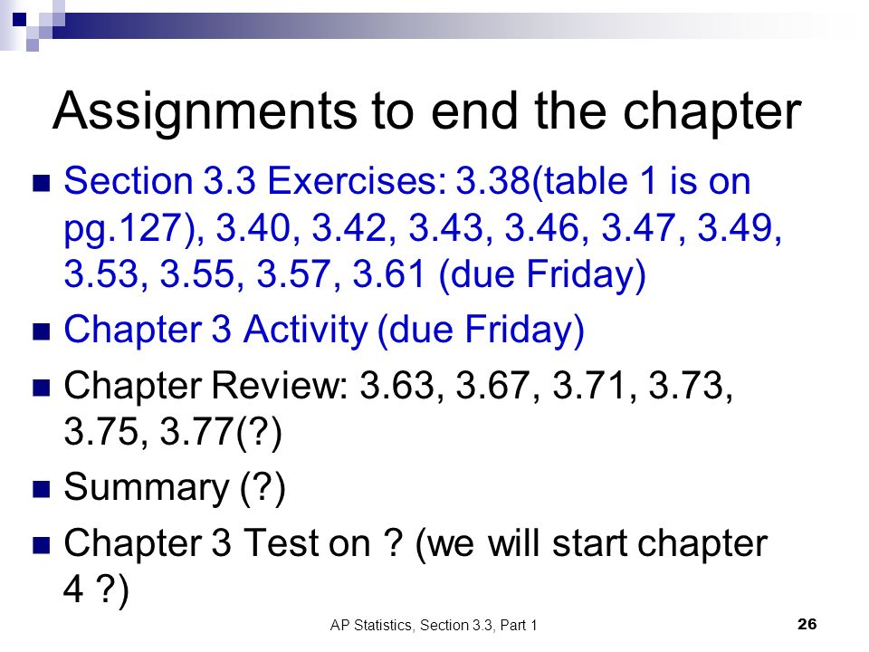 Warm Up Feel Free To Share Data Points For Your Activity 26 Ap Statistics