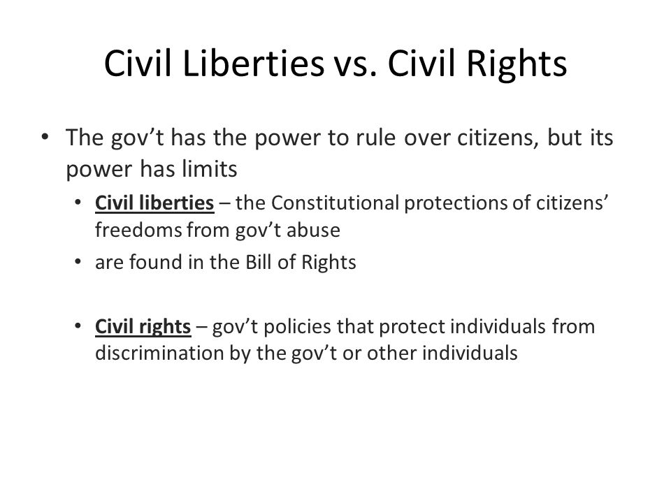 civil liberrties and civil rights civil liberrties and civil rights