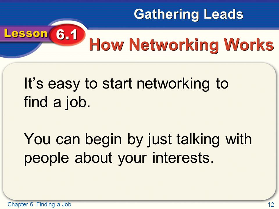 how to get job leads