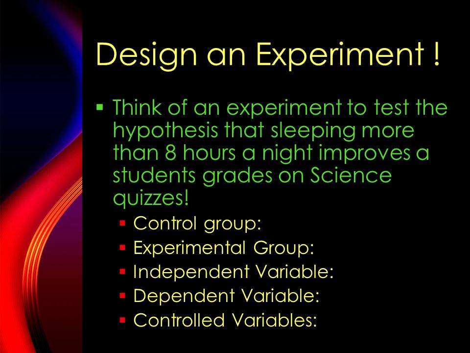 What makes a good experiment.
