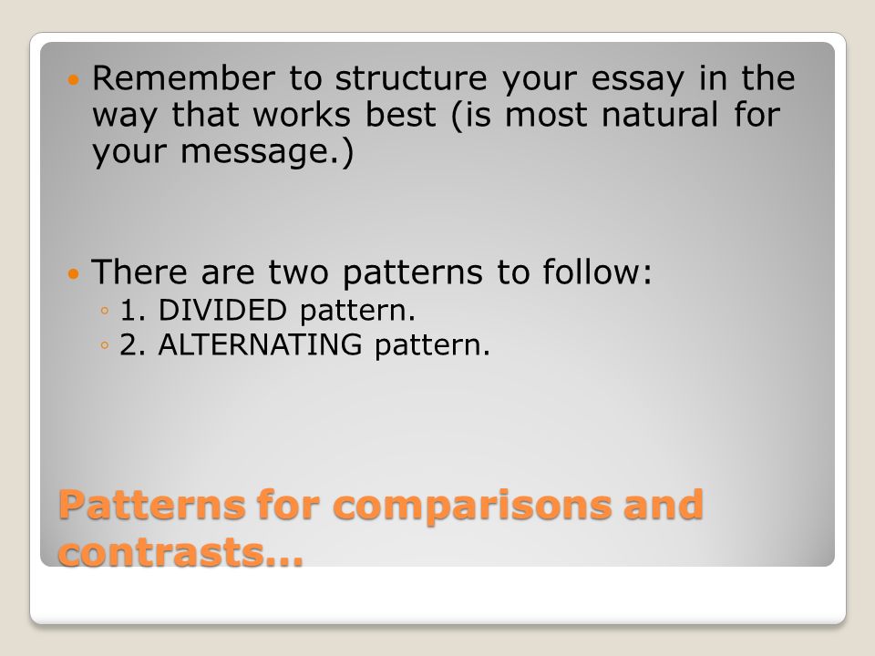 Starting A Compare And Contrast Essay