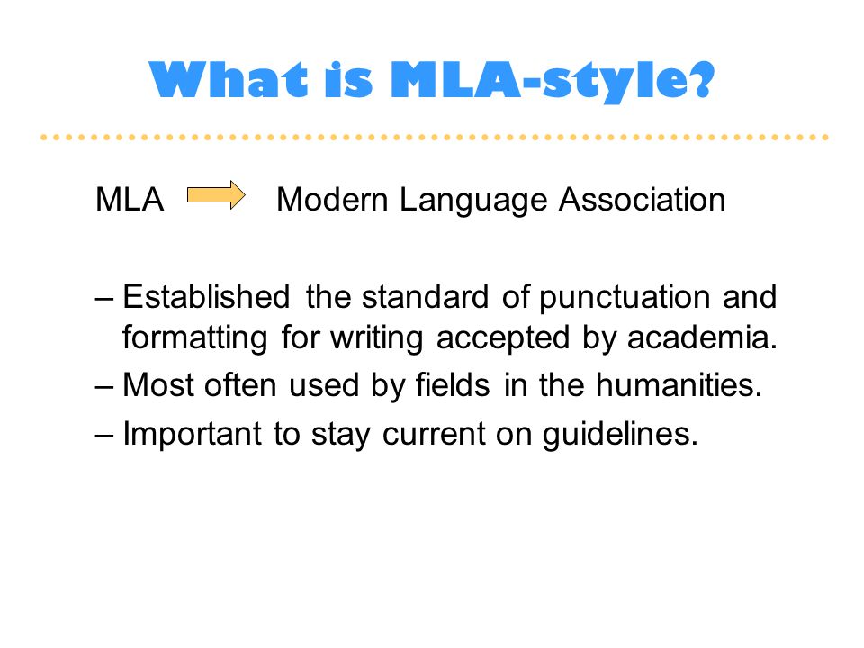 What is MLA-style.