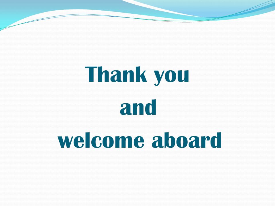 Thank you and welcome aboard