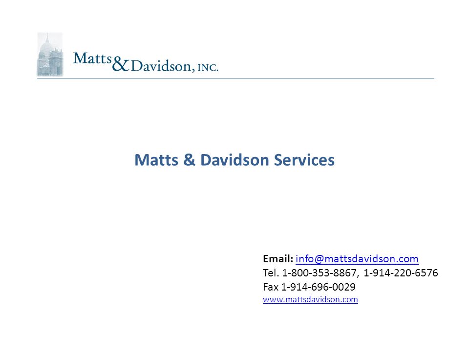 Matts & Davidson Services   Tel.