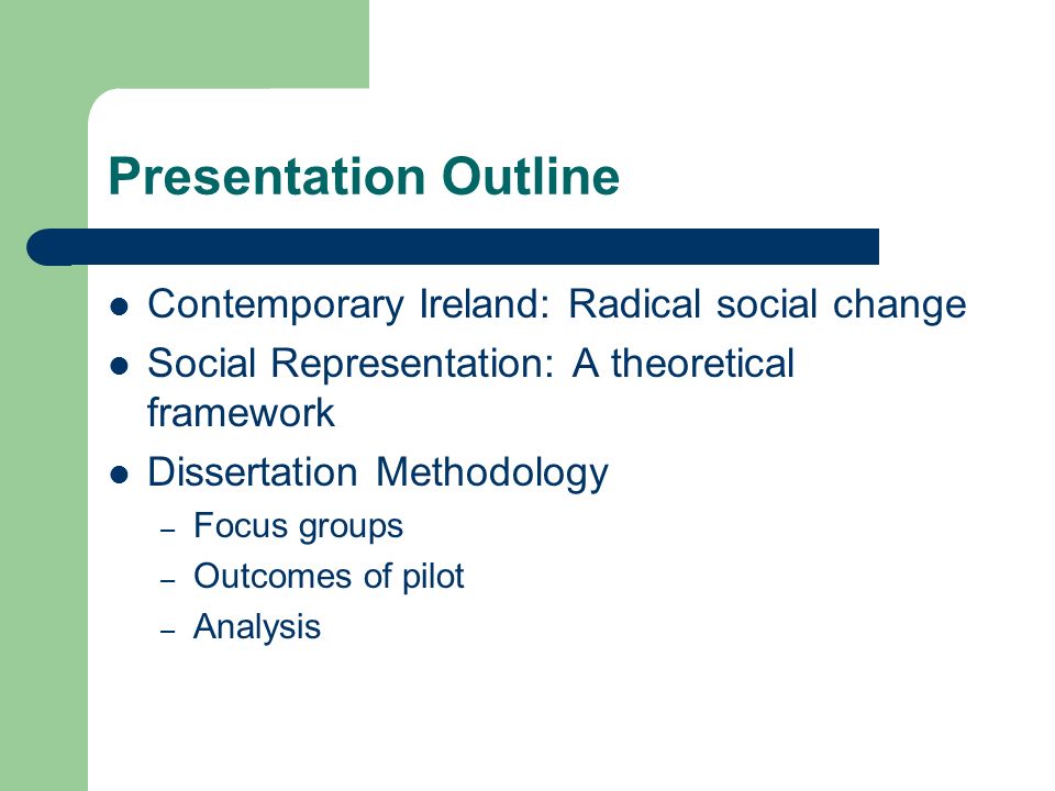 Dissertation Social Change