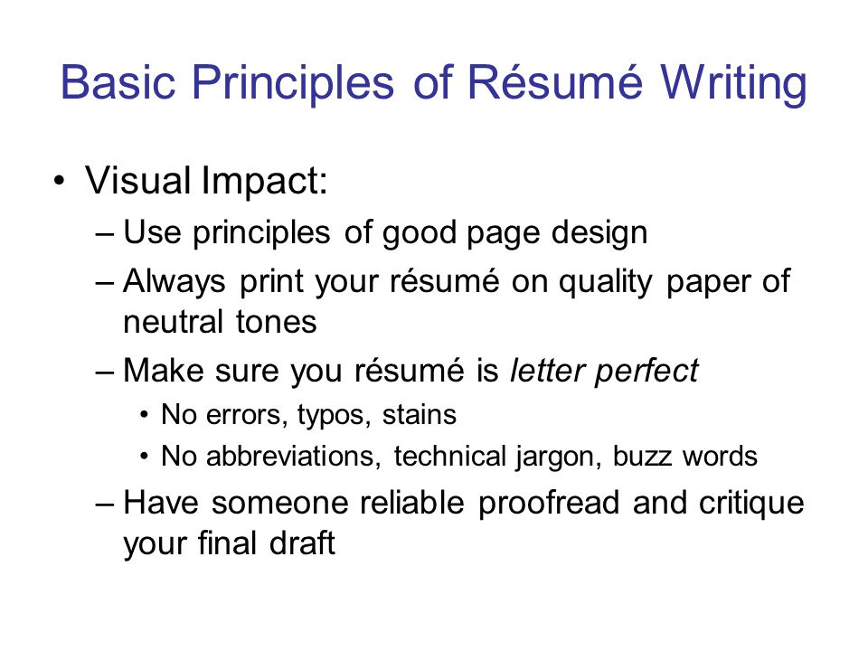 resume quality paper