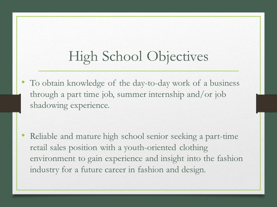 part time jobs for teenagers in high school