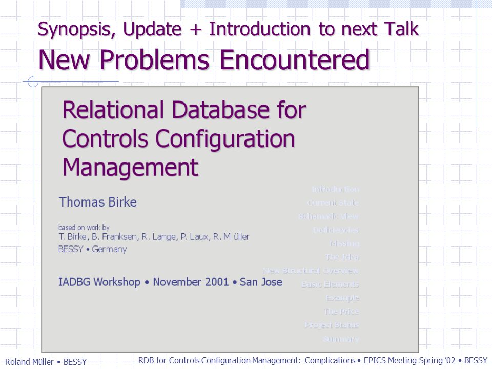 meeting synopsis