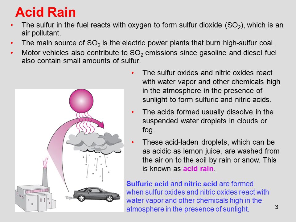 acid rain in environment Acid rainacid rain is basically rain that has a higher than normal acid level (low ph) • burning petrol and oil in vehicle engines give. acid rain in environment Acid rainacid rain is basically rain that has a higher than normal acid level (low ph) • burning petrol and oil in vehicle engines give.