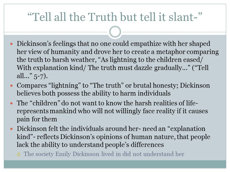 a comparison of emily dickinsons tell all truth but tell it slant and harlem by langston hughes Emily dickinson and langston hughes compare langston hughes and emily dickinson comparison 10/04/06 langston hughes, and emily dickinson all. a comparison of emily dickinsons tell all truth but tell it slant and harlem by langston hughes Emily dickinson and langston hughes compare langston hughes and emily dickinson comparison 10/04/06 langston hughes, and emily dickinson all.