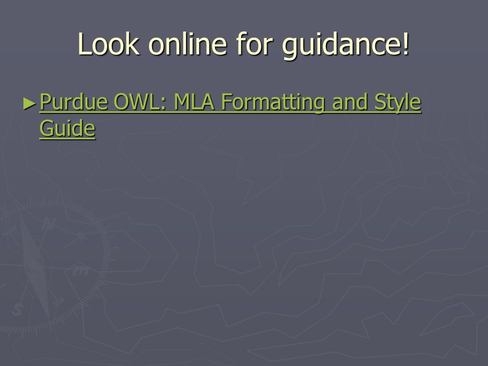 Look online for guidance.