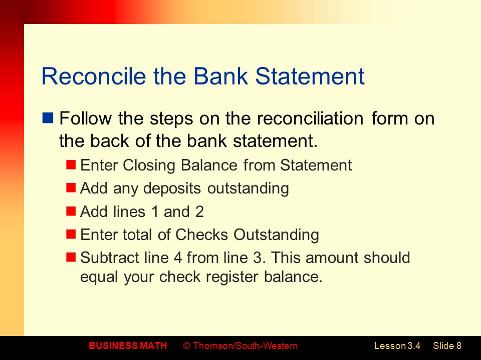 check reconciliation form