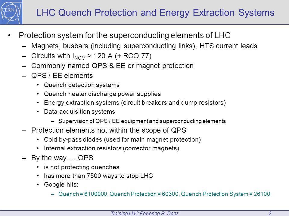 Training LHC Powering R.