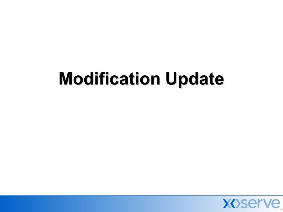 7 Modification Update 7