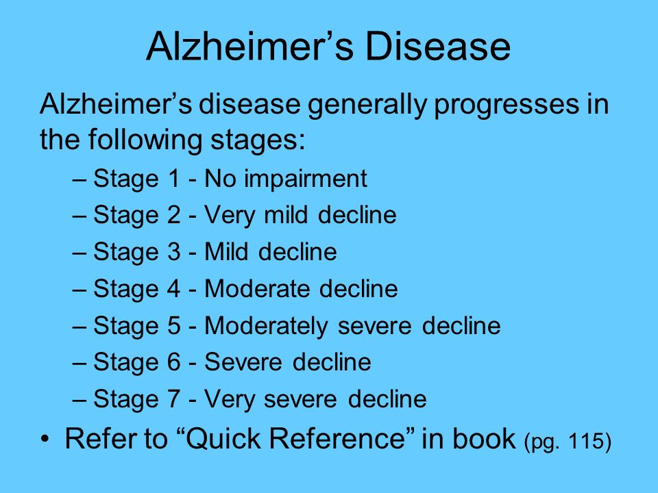 the four distinct stages in the progression of alzheimers disease The development of fuchs can be separated into stages, each of which normally last ten to twenty years though there may be slight differences at the cellular level, most cases of fuchs dystrophy follow similar patterns during the progression of the disease guttae: bumps on the back surface of. the four distinct stages in the progression of alzheimers disease The development of fuchs can be separated into stages, each of which normally last ten to twenty years though there may be slight differences at the cellular level, most cases of fuchs dystrophy follow similar patterns during the progression of the disease guttae: bumps on the back surface of.