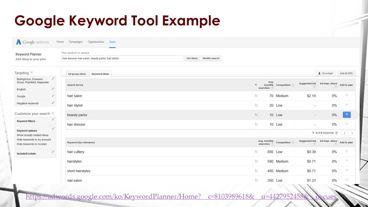 Google Keyword Tool Example   __c= &__u= &__o=cues