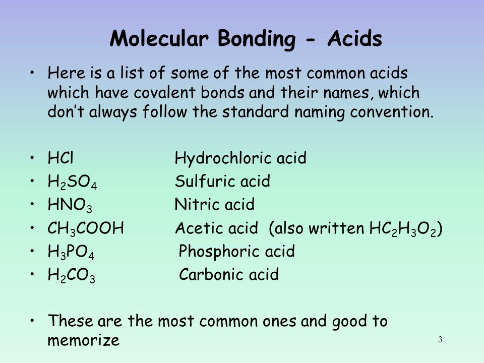 3 Common Household Covalent Compounds