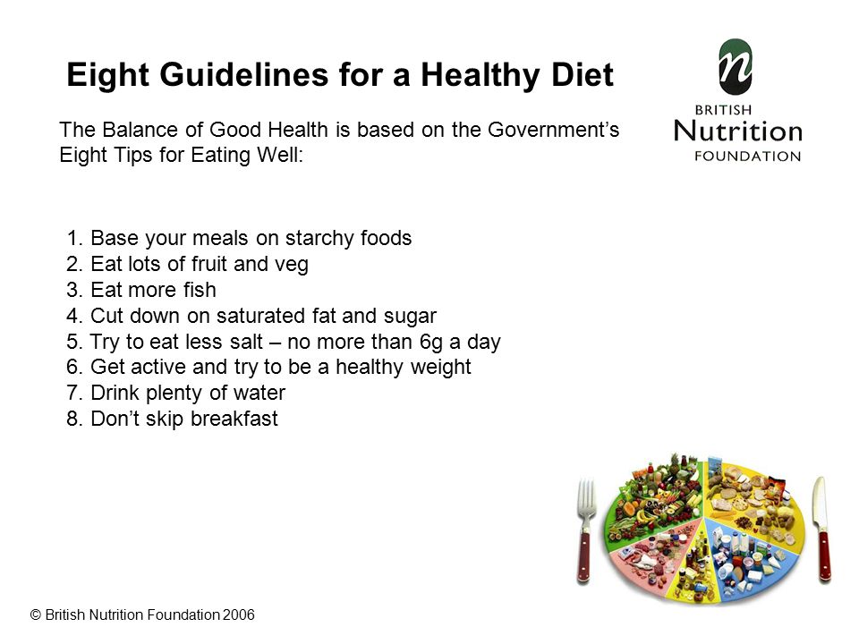 3 Guidelines For A Healthy Diet
