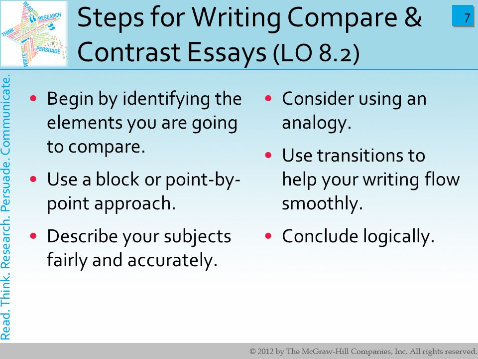 How To Write An Essay Compare And Contrast