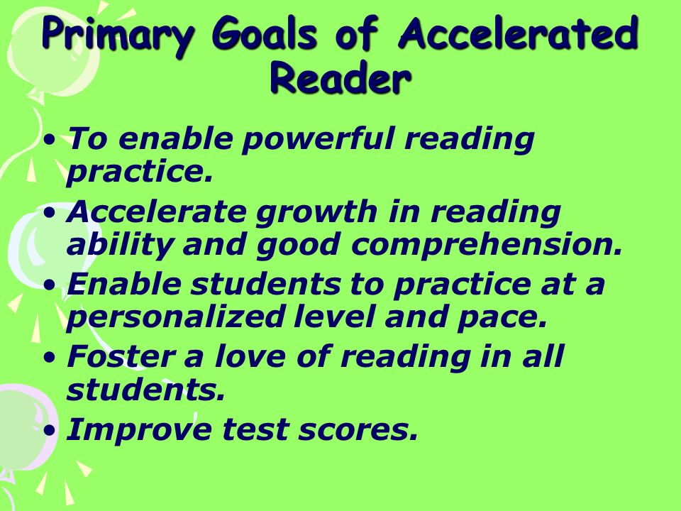 What is the purpose of an accelerated reading test?