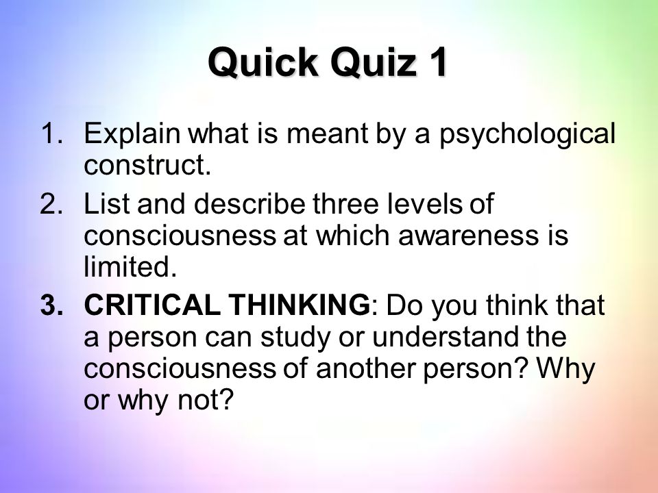 Three levels of critical thinking