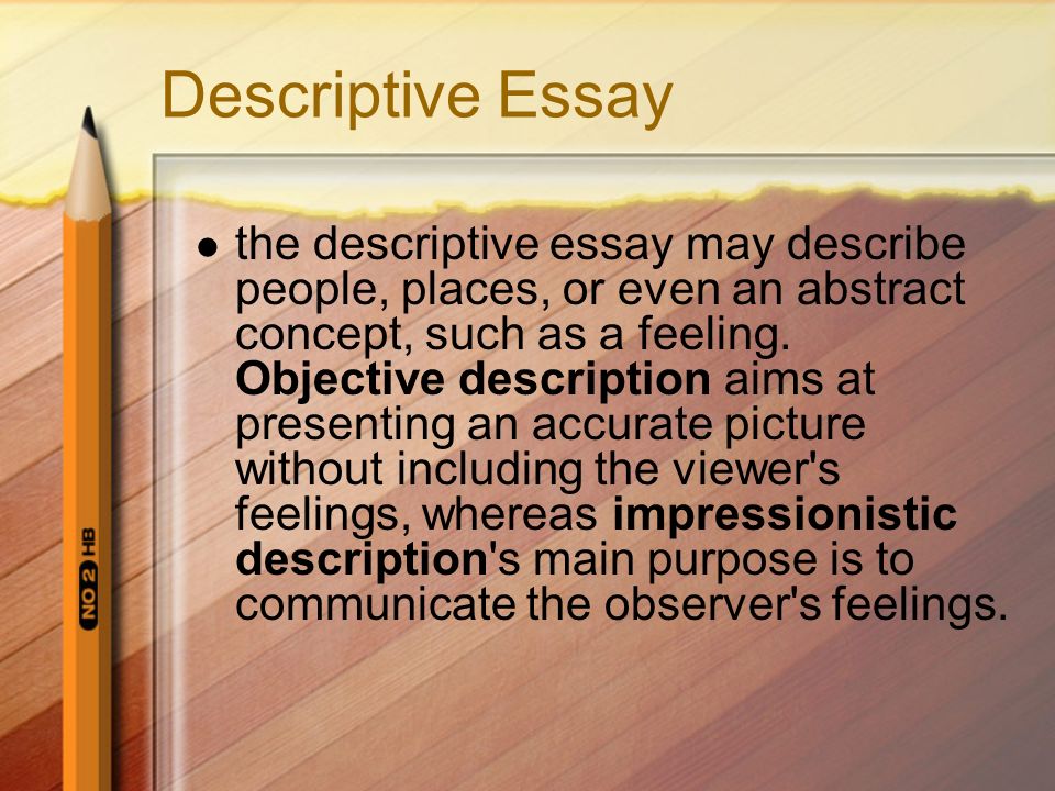 Descriptive Essay Examples About An Object