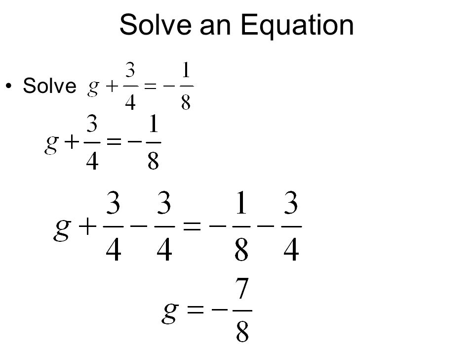 Solve an Equation Solve