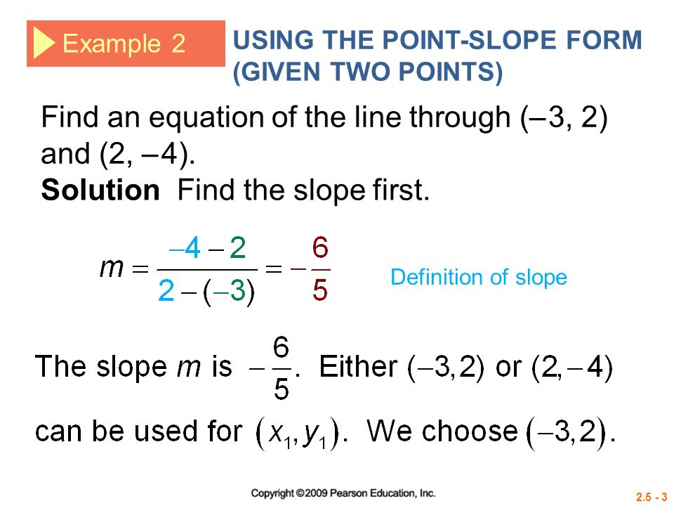 Equation Of Line From Two Points Talkchannels Point Slope Form The Line With M Ping Through Determine Equation Of A When Given Two Points Showme Find Domain