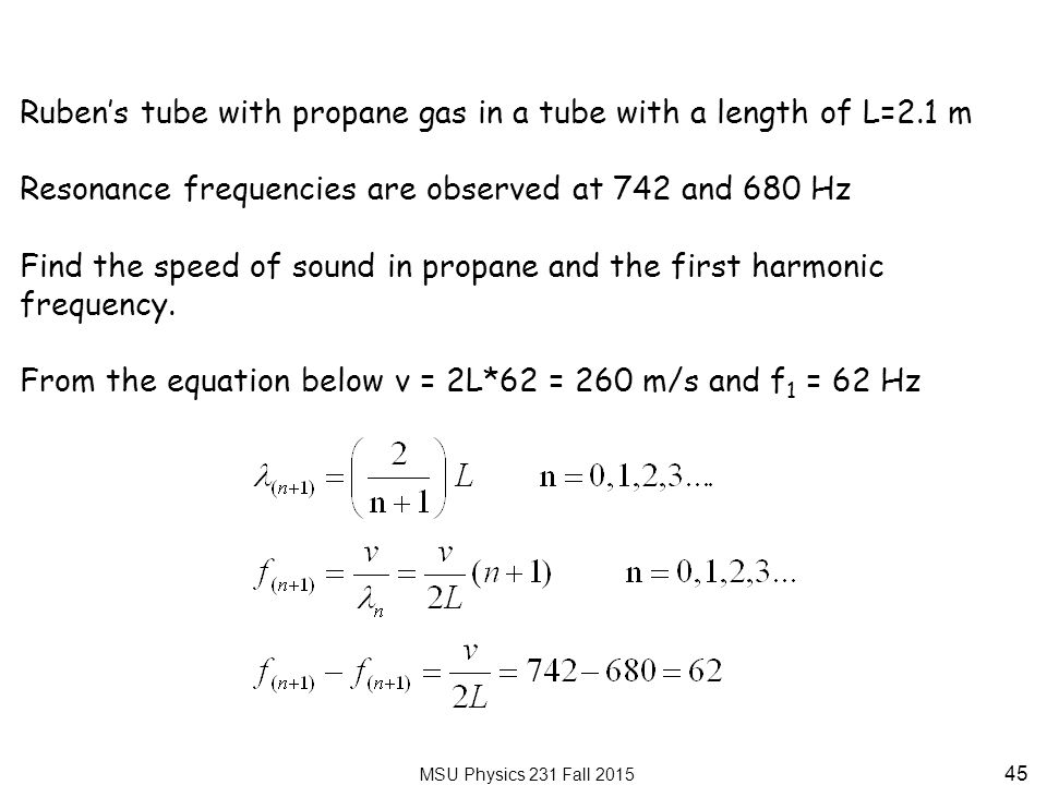 Frequency Physics Equation Talkchannels Msu Physics 231 Fall Topic 11 Waves Sound Alex