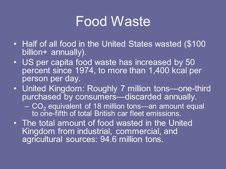 food waste in the united states