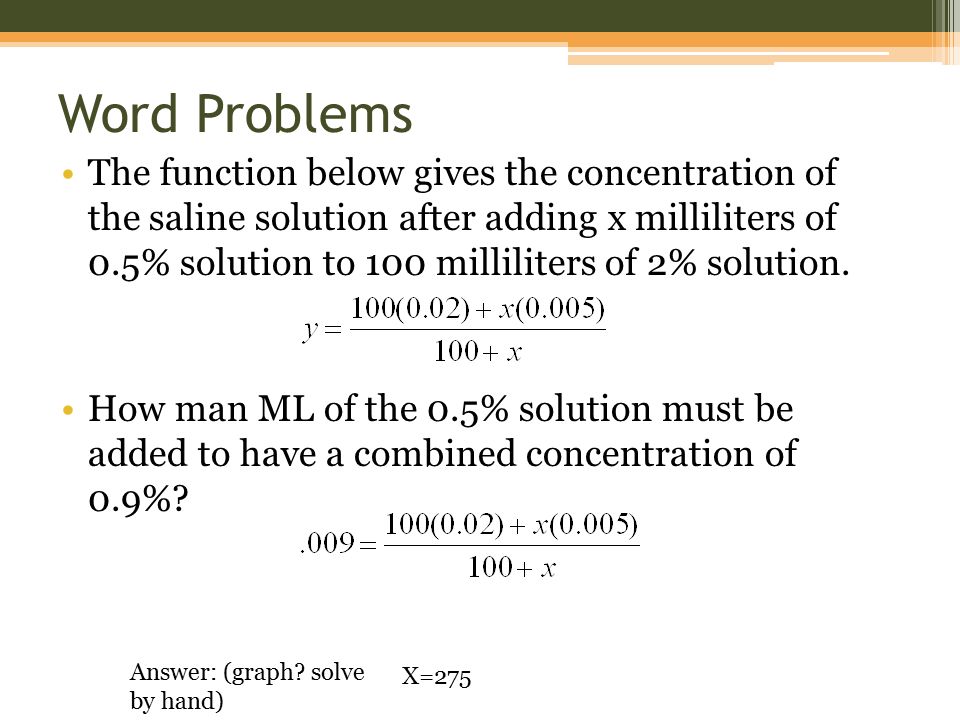 Solving Linear Word Problems