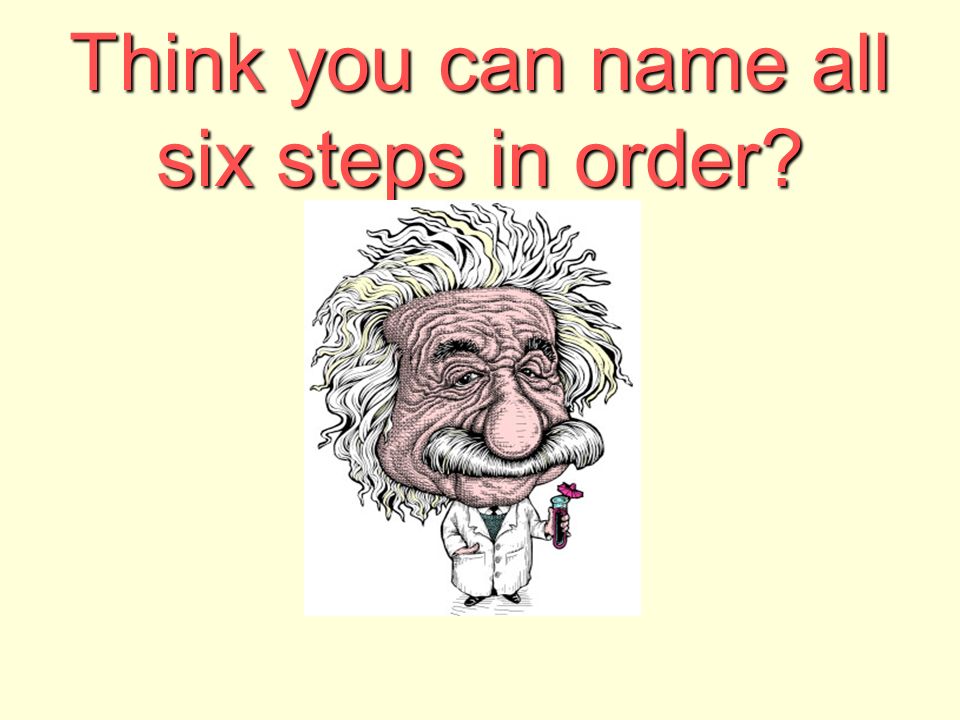 Think you can name all six steps in order