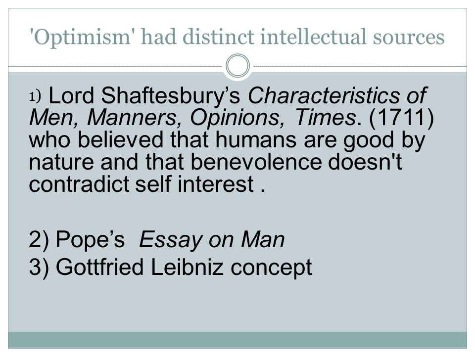 An Essay On Man Summary