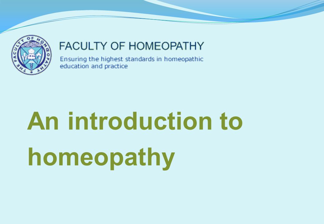 An introduction to homeopathy