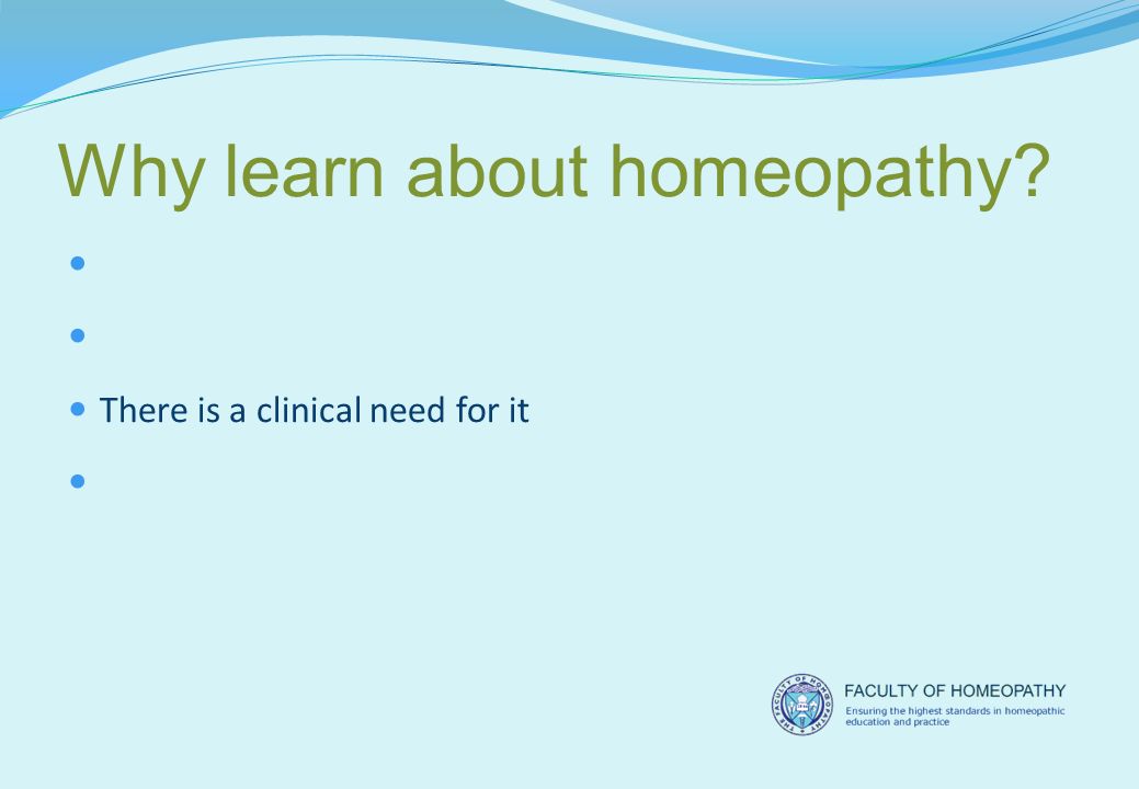 Why learn about homeopathy.