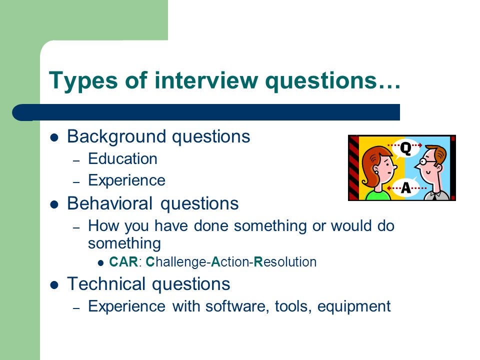 background interview questions