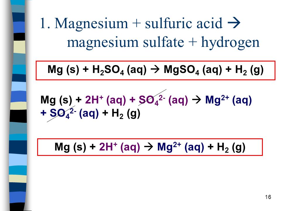 What Is The Chemical Equation For Sulfuric Acid Talkchannels 16 1 Magnesium Sulfuric Acid Ionic Equations A Chemical Equation Shows The Number Of Atoms